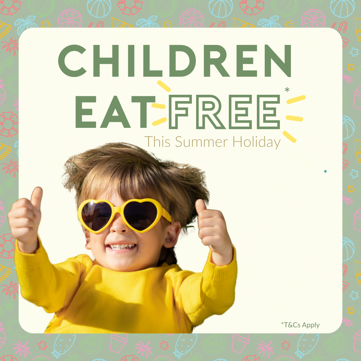 Kids eat free this Summer